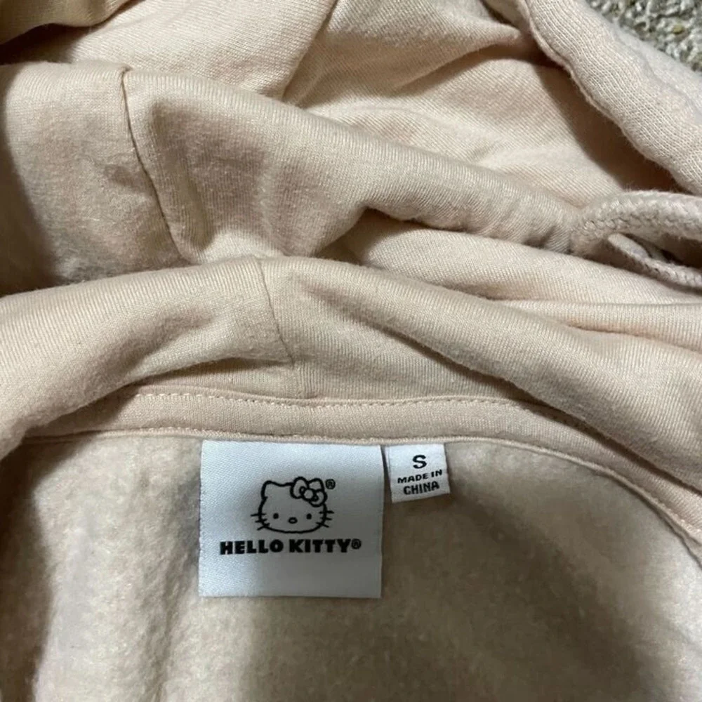 Sanrio Hello Kitty and Friends Rainbow Hoodie Tan Beige Small Womens Pullover - Picture 6 of 7